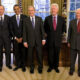 2009 Five Presidents, President George W. Bush, President Elect Barack Obama, Former Presidents George H W Bush, Bill Clinton & Jimmy Carter, Standing